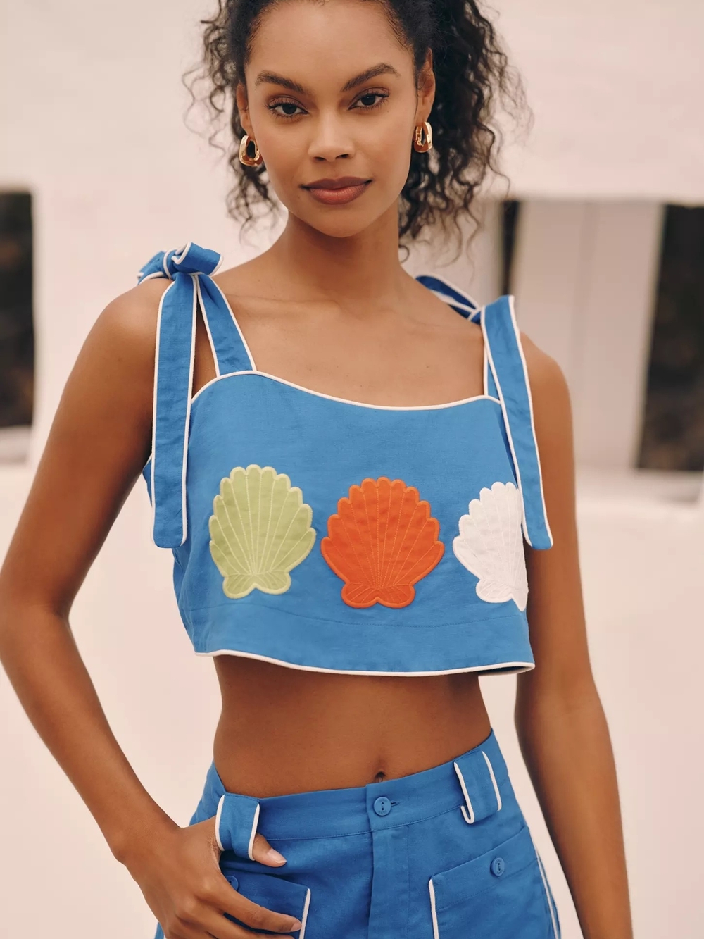 Anthropologie X Farm Rio Destinations Shell Tank